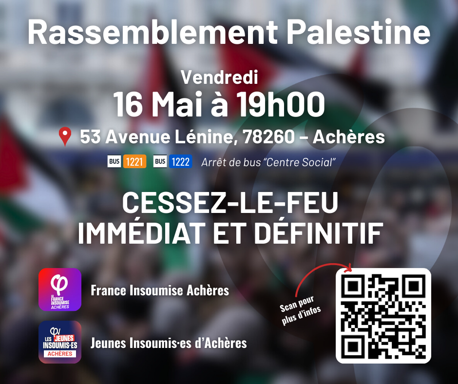 Mobilisation solidaire avec la Palestine à Achères